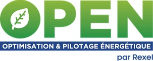 Logo OPEN Optimisation & Pilotage Énergétique par Rexel